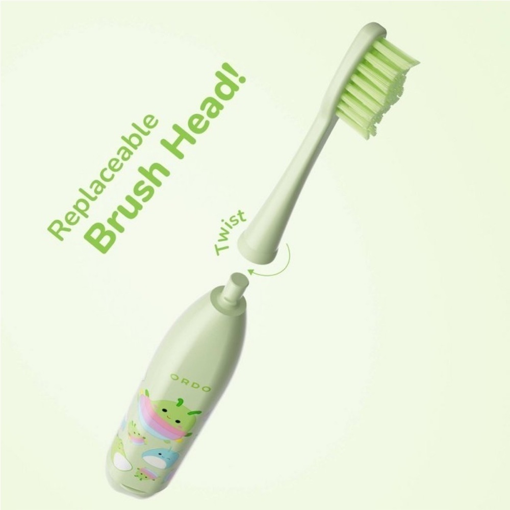ORDO Sonic Kids’ Battery Toothbrush- Squishmallows Rutabaga- Green - Picture 4 of 4